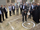 کلنگ مدرسه ۴ کلاسه استثنایی در شهرستان هریس به زمین زده شد